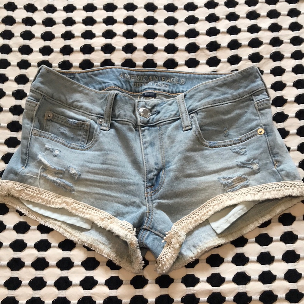 Super Short Shorts! Distressed Fringe Bottom sz8